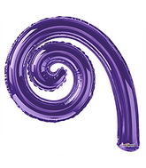 14" Airfill Only Kurly Spiral Purple Balloon