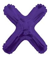 14" Airfill with Valve Only Letter X Purple Balloon