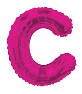 14" Airfill with Valve Only Letter C Hot Pink Balloon