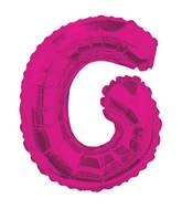 14" Airfill with Valve Only Letter G Hot Pink Balloon
