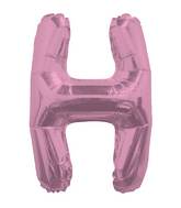 14" Airfill with Valve Only Letter H Pink Balloon