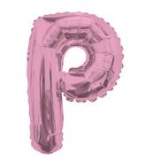 14" Airfill with Valve Only Letter P Pink Balloon