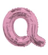 14" Airfill with Valve Only Letter Q Pink Balloon