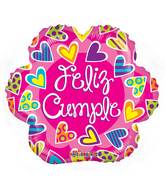 18" Feliz Cumple Flor Gellibean Balloon (Spanish)