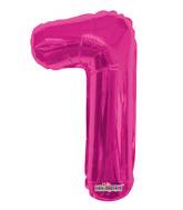 14" Airfill with Valve Only Number 1 Magenta Balloon