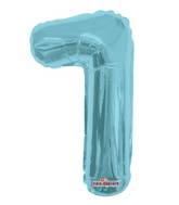 14" Airfill with Valve Only Number 1 Light Blue Balloon