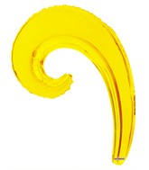 14" Airfill Only Kurly Wave Yellow Balloon