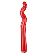 14" Airfill Only Kurly Zig Zag Red Balloon