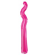 14" Airfill Only Kurly Zig Zag Hot Pink Balloon