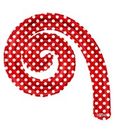 14" Airfill Only Kurly Spiral Red Dots Balloon