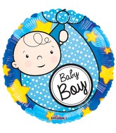 18" Baby Boy Born Balloon
