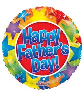 18" Happy Father's Day Stars Balloon