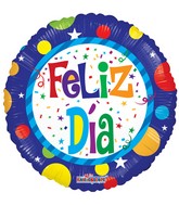 18" Feliz Dia Dots Balloon (Spanish)