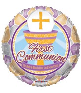 18" First Communion Stained Glass Balloon