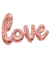 36" Rose Gold Love Script Shape Balloon (Airfill Only)