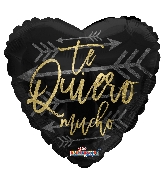 4" Airfill Only Te Quiero Flechas Holographic Balloon (Spanish)