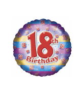 18" Age 18th Birthday Unisex Balloon