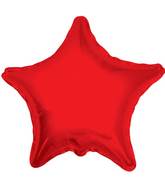 9" Solid Star Red Brand Convergram Balloon
