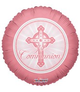 18" 1st Communion Pink Balloon