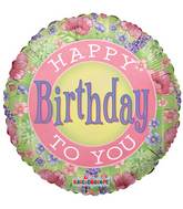 9" Airfill Only Happy Birthday Poppies Balloon
