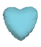 18" Solid Heart Baby Blue Brand Convergram Balloon