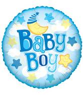 24" Baby Boy Moon Clear View Balloon