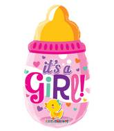 14" Airfill Only Baby Bottle Girl Mini Shape Balloon