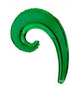 14" Airfill Only Kurly Wave Green Balloon