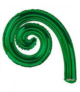 14" Airfill Only Kurly Spiral Green Balloon