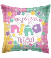 9" Airfill Una Pequena Nina Nacio Balloon (Spanish)