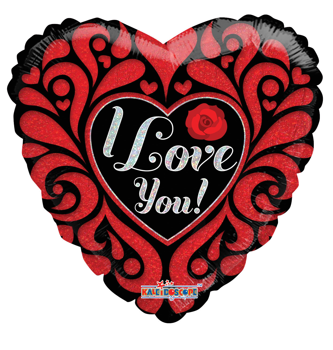 18" Holographic I Love You Cut Paper Balloon | Bargain Balloons - Mylar ...