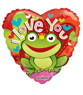 36" I Love You Balloon Frog