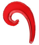 14" Airfill Only Kurly Wave Red Balloon