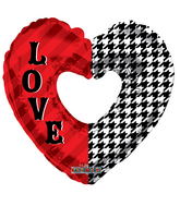 9" Airfill Only Love Pattern Shape Balloon