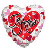 4" Airfill Only Te Amo Corazon Blanco Balloon (Spanish)