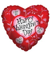 18" Happy Valentine's Day Leaves Balloon