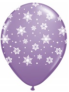 11" Qualatex Latex Balloons Snowflakes Spring Lilac (50 Count)