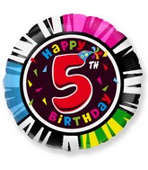 18" Round Number 5 Balloon