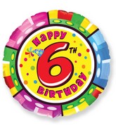 18" Round Number 6 Balloon