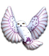 31" Owl Brown Streak Feathers Balloon