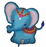 34" Baby Blue Elephant Balloon