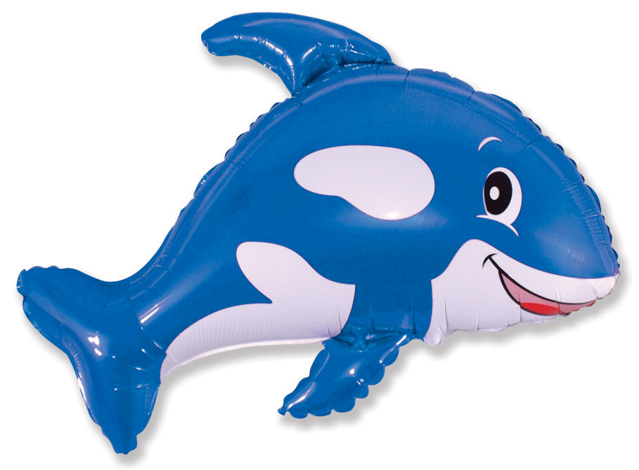 32" Whale Blue Balloon