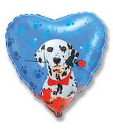 18" Dalmatian Rose Mylar Balloon
