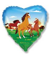 18" Horses Heart Mylar Balloon