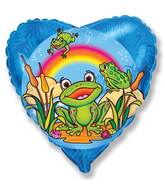 18" Happy Frog Mylar Balloon