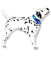 32" Realistic Dalmatian Dog Blue Collar