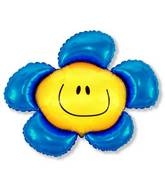 41" Blue Flower Foil Balloon