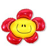 41" Red Flower Foil Balloon