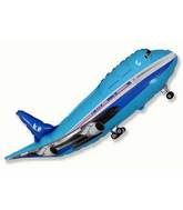 40" Blue Airplane Shape Balloon