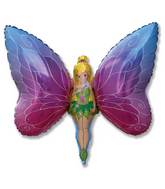 38" Lady Butterfly Fairy Princess Foil Balloon